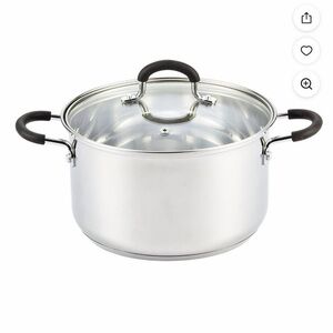 Cook N Home Stockpot Sauce Pot Induction Pot With Lid Stainless Steel 5 Quart